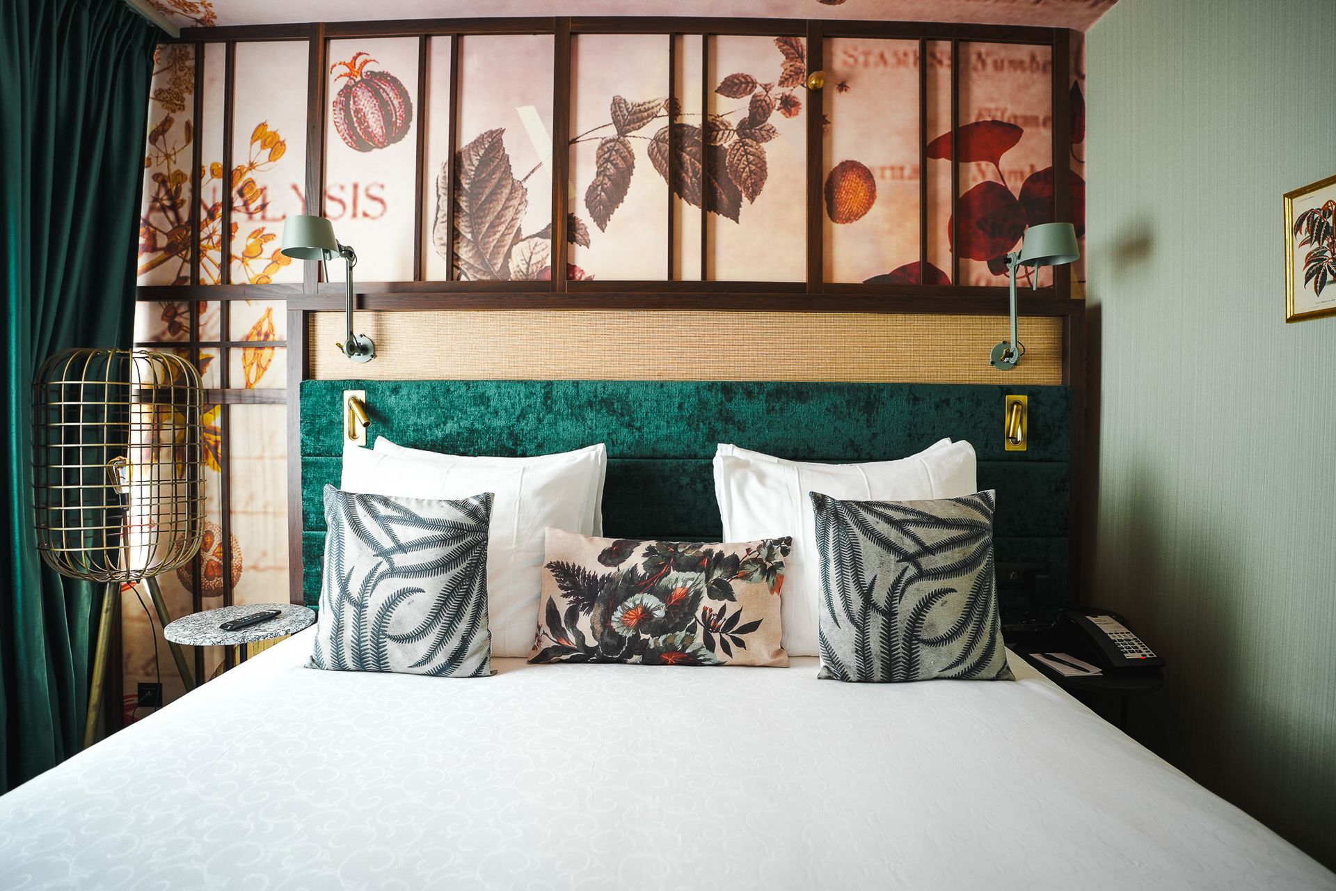 A distinctive hotel guest room